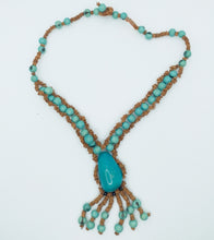 Cargar imagen en el visor de la galería, Blue Jarina & Açaí Chenille Pendant Necklace