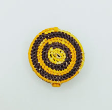 Cargar imagen en el visor de la galería, Yellow and Black Tucuma Woven Jewelry Box