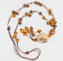 Load image into Gallery viewer, Yellow Acai and Jarina Cluster Necklace