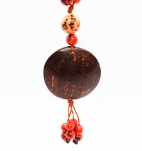 Load image into Gallery viewer, Earth Coconut Shell and Acai Cluster Necklace