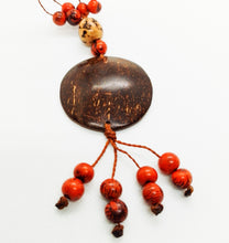 Load image into Gallery viewer, Earth Coconut Shell and Acai Cluster Necklace