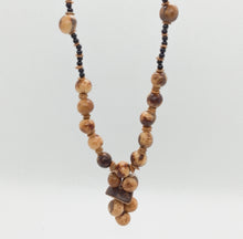 Load image into Gallery viewer, Natural Acai and Coconut Shell Cluster Necklace
