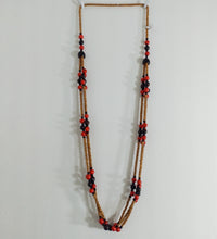 Load image into Gallery viewer, Multi-Strand Açaí &amp; Black Wood Bead Necklace
