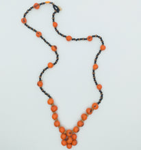 Load image into Gallery viewer, Orange Cluster Açaí Beads Necklace
