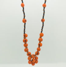 Load image into Gallery viewer, Orange Cluster Açaí Beads Necklace
