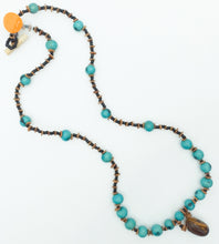 Load image into Gallery viewer, Blue Açaí and Amazonian Beads Necklace
