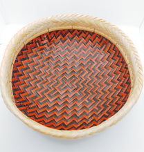 Load image into Gallery viewer, Black and Red Baniwa Woven Tray Basket
