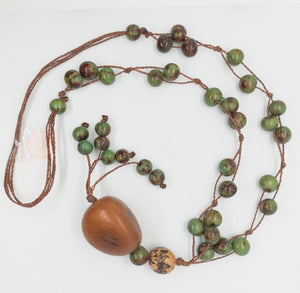 Green Acai and Jarina Cluster Necklace