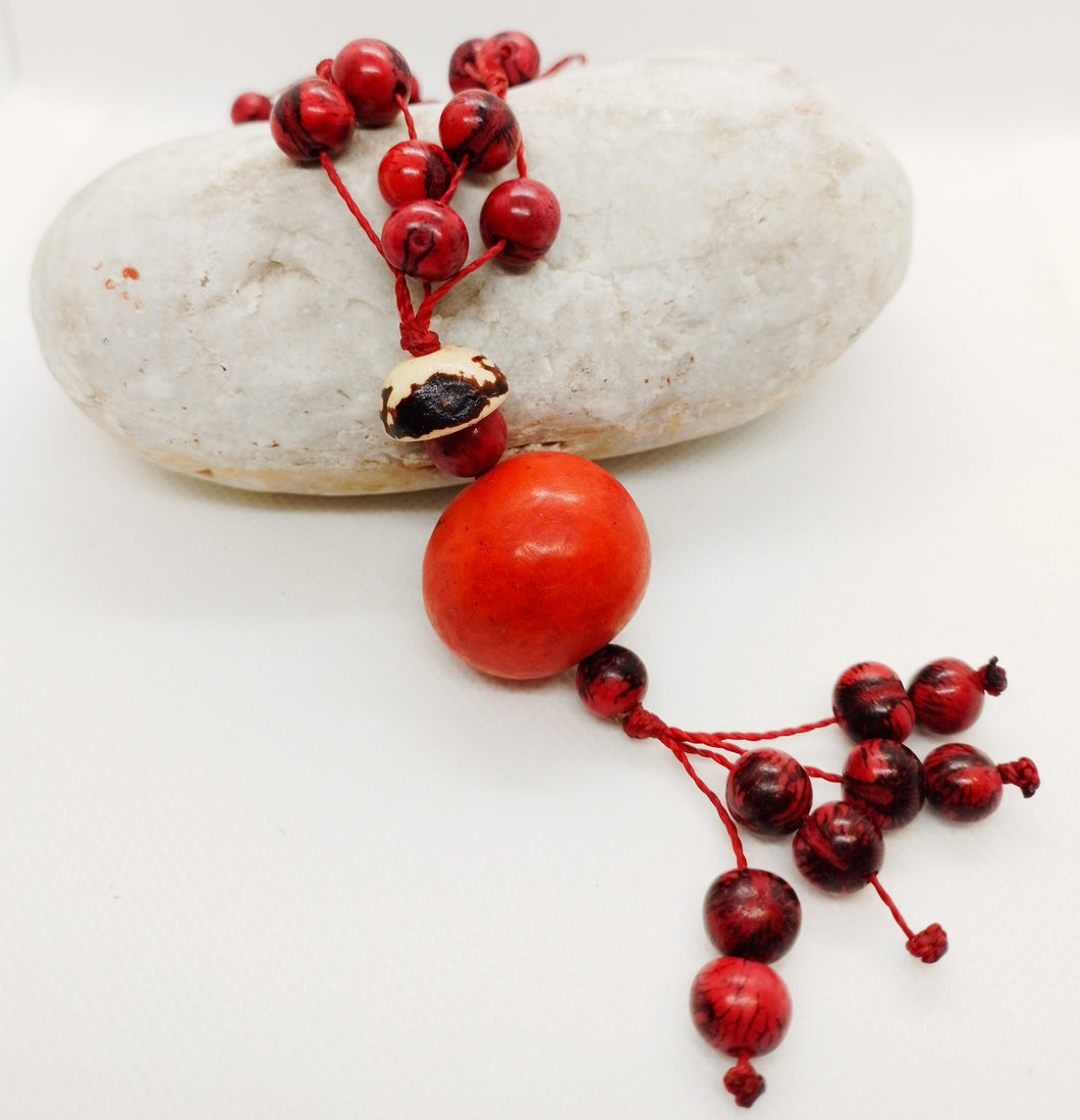 Red Acai and Jarina Cluster Necklace