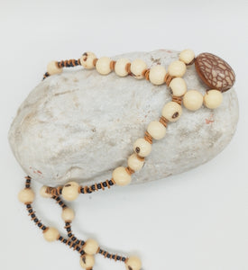 White Acai and Pona Bead Necklace