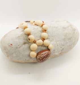 White Acai and Pona Bead Necklace