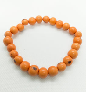 Salmon Acai Elastic Bracelet from the Amazon