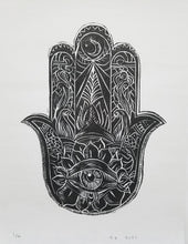 Load image into Gallery viewer, Hand of Fatima - Linocut Print No 45
