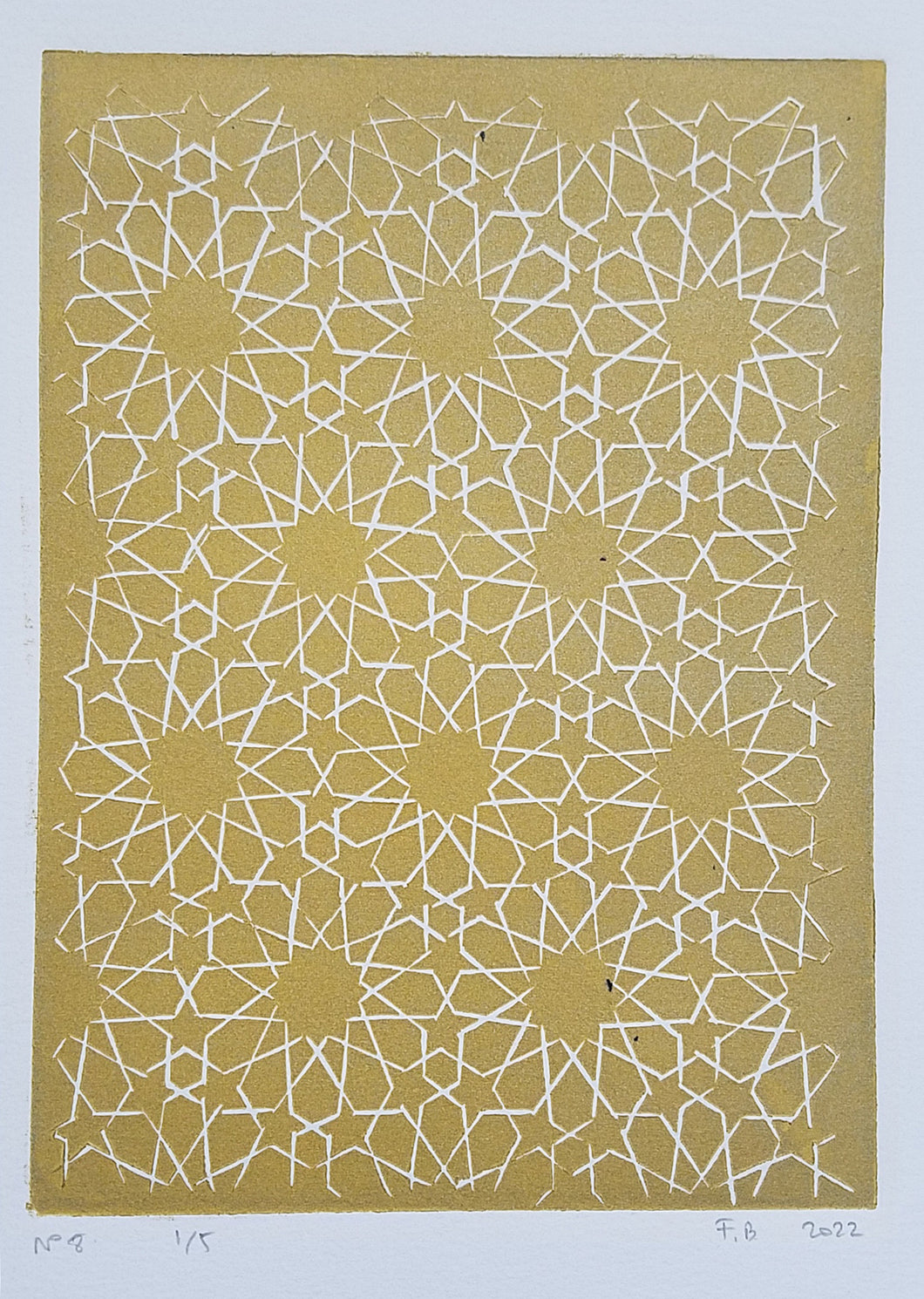 Mudejar Linocut Print No 8