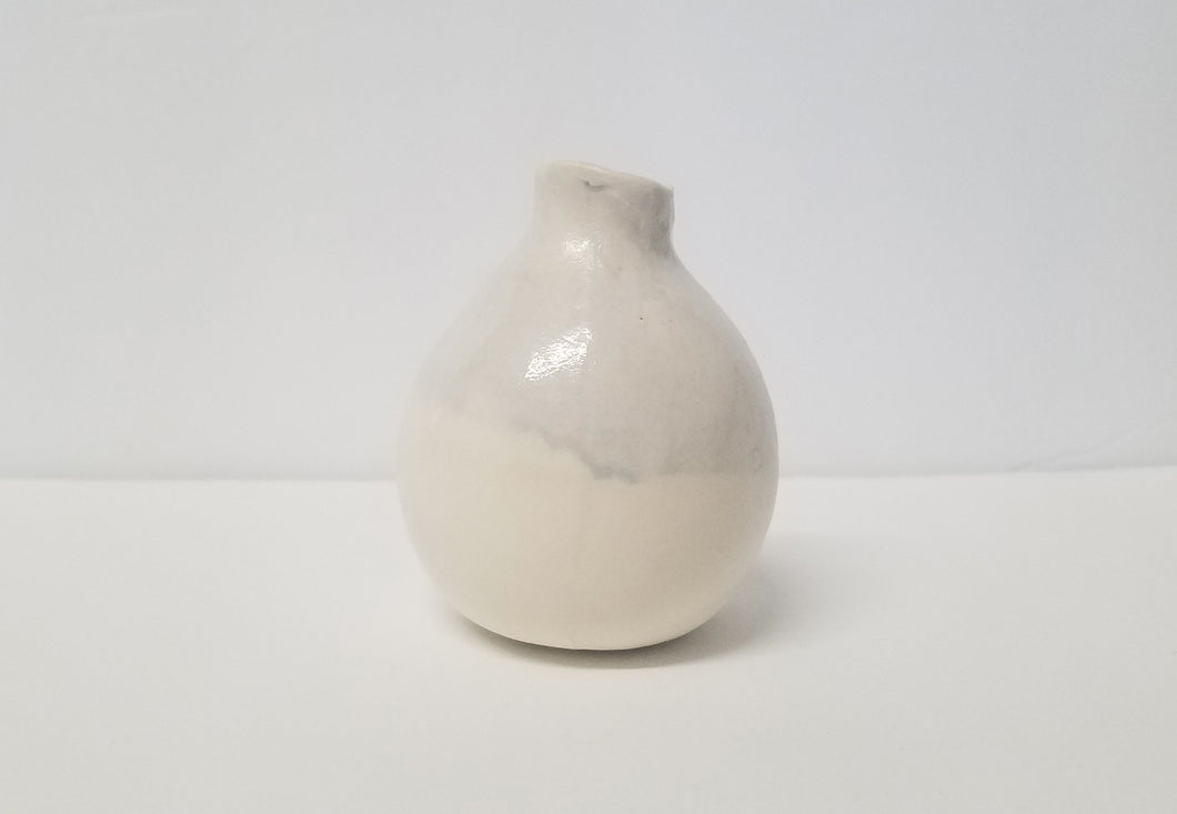 Cloudy Grey Pear Vase